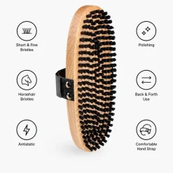 Spazzola Vola Horse hair oval