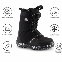 Stivali Burton Grom Boa Black