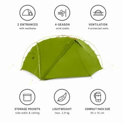 Tende Vaude Adventure Mark 2P Avocado