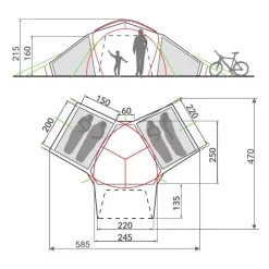 Tende Vaude Badawi 4P Sand