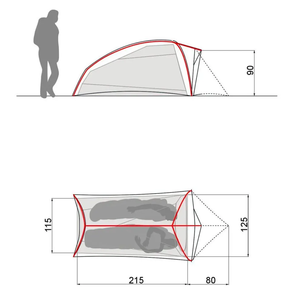 Tende Vaude Ultralight Hogan 2P Wild Lime