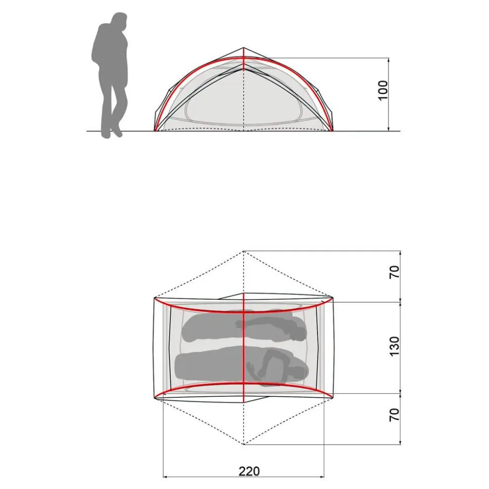 Tende Vaude Ultralight Space 2P Wild Lime