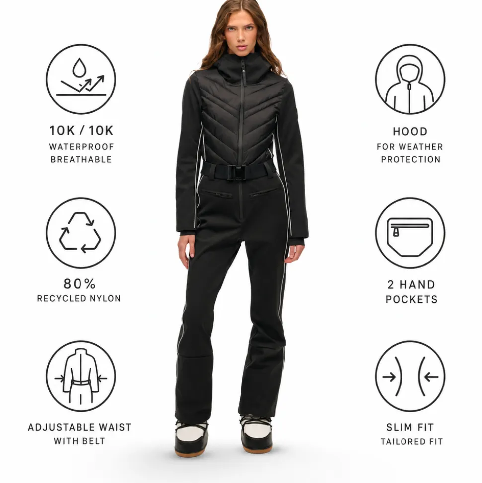 Tuta Superdry Luxe Ski Suit W's Black