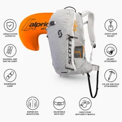 Zaino anti valanga con airbag Scott Pack Patrol E2 22 Kit Light Grey Black