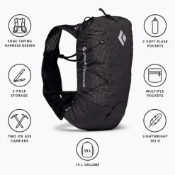 Zaino Black Diamond Distance 15 Pack Black