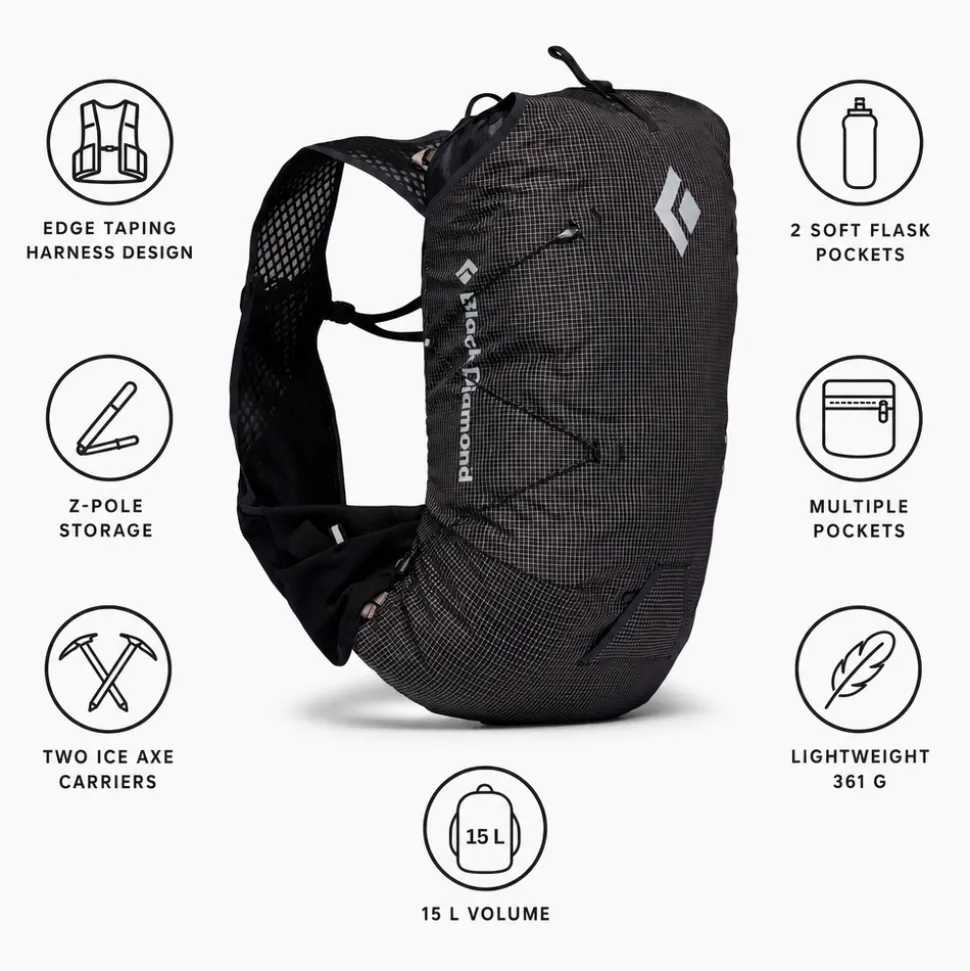 Zaino Black Diamond Distance 15 Pack Black