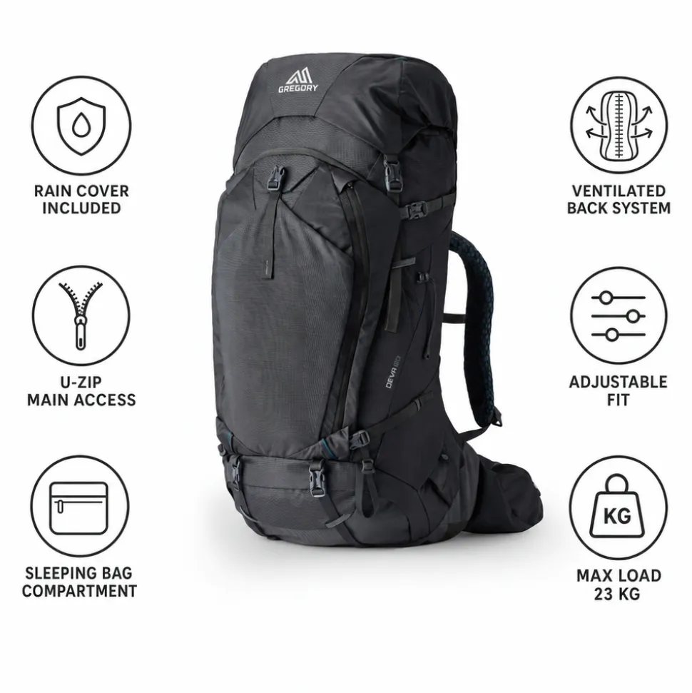Zaino Gregory Deva 60 Fog Grey