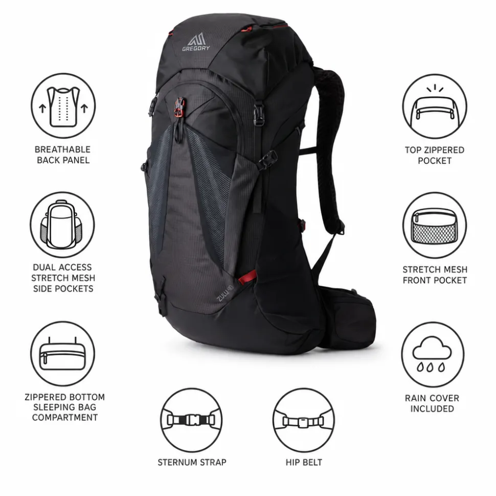 Zaino Gregory Zulu 40 Volcanic Black