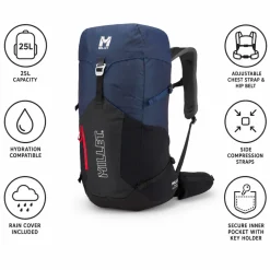 Zaino Millet Ubic 25 E-Black Dark Blue