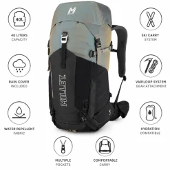 Zaino Millet Ubic 40L E-Black Sand