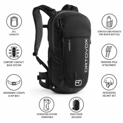 Zaino Ortovox Traverse 20 Black Raven