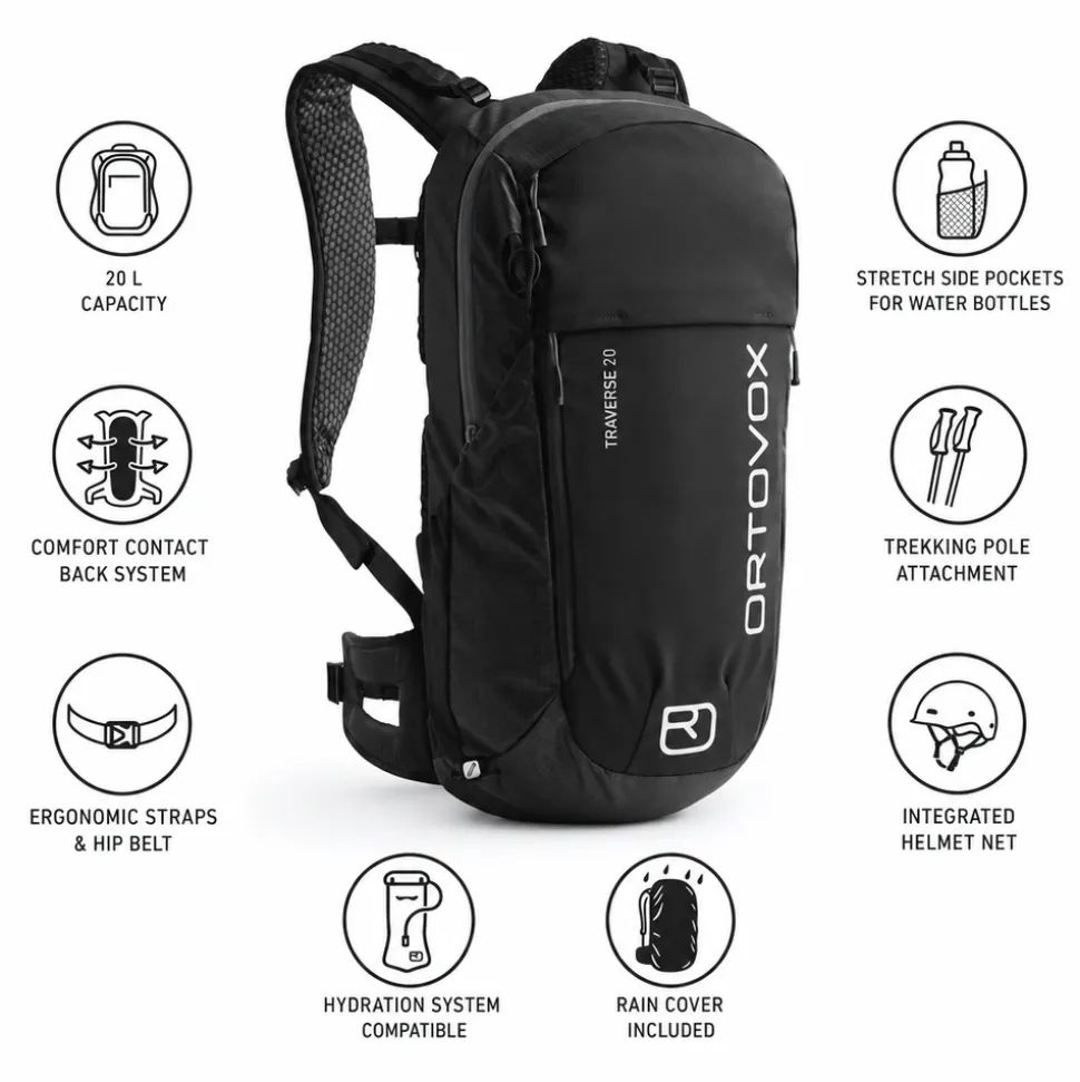 Zaino Ortovox Traverse 20 Black Raven