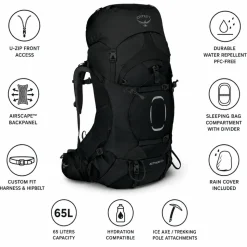 Zaino Osprey Aether 65 Black