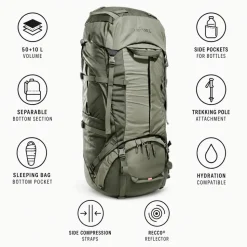 Zaino Tatonka Yukon Carrier Pack 50+10 Olive